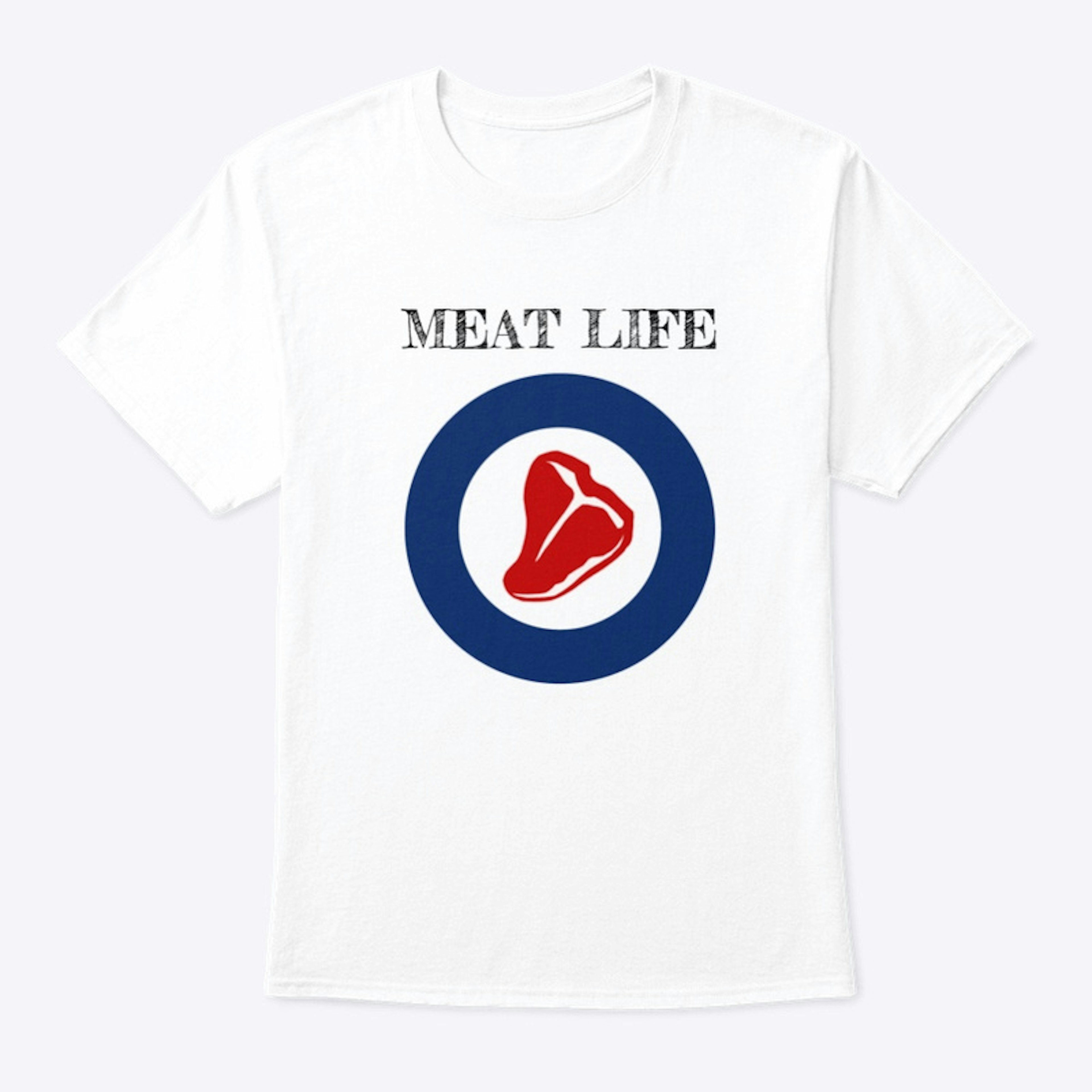 Meat Life T Shirt in white
