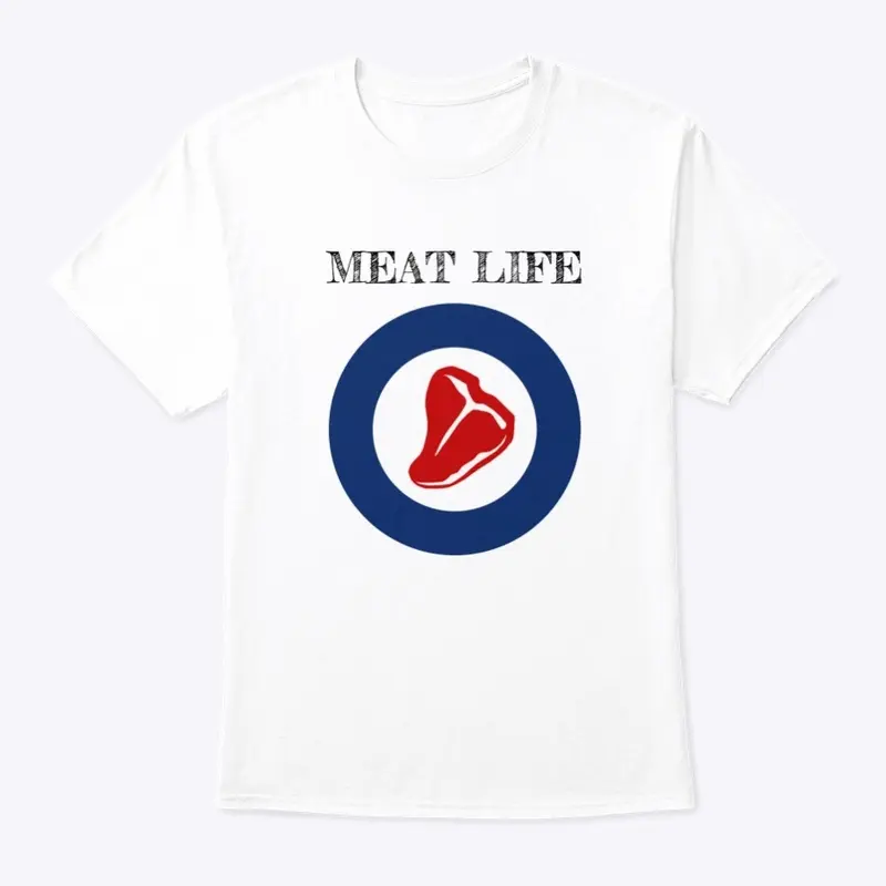 Meat Life T Shirt in white